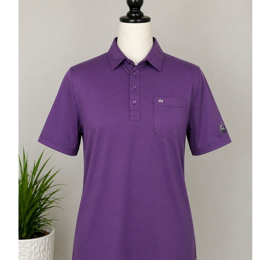 Travis Mathew Polo 2XL Purple Golf Shirt Performance Luxe Casual Athleisure